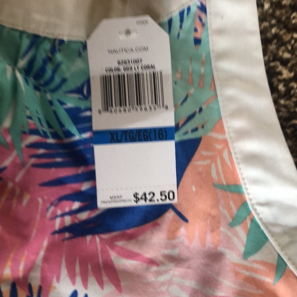 Nautica size XL (16) Tropcial Summer Dress NEW - Picture 3 of 4